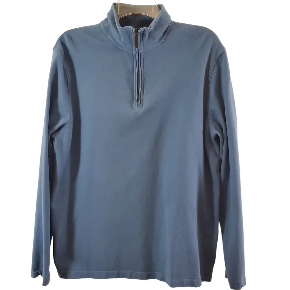 J. Crew Mercantile Men’s ¼ Zip Cotton Pullover Top – Size Large - Picture 2 of 11